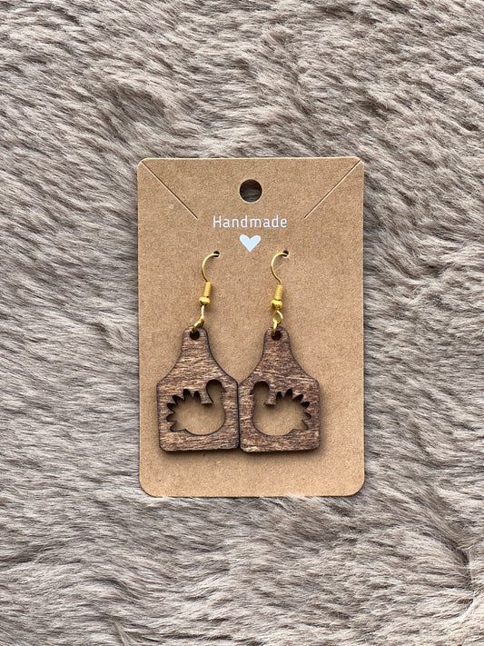 Wooden Thanksgiving Earrings