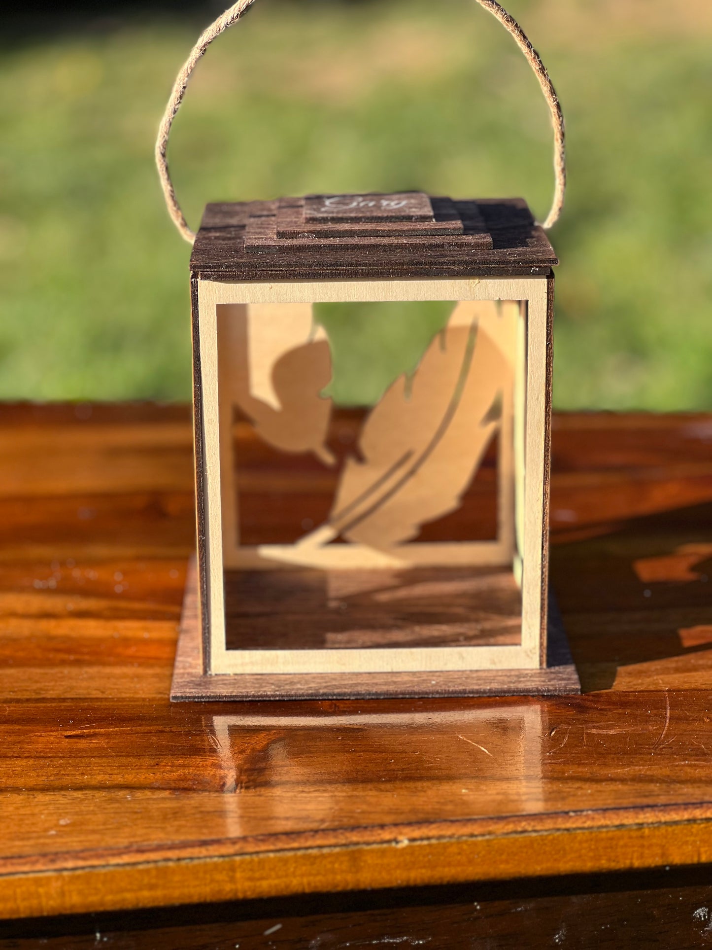 Wooden Memorial Lantern