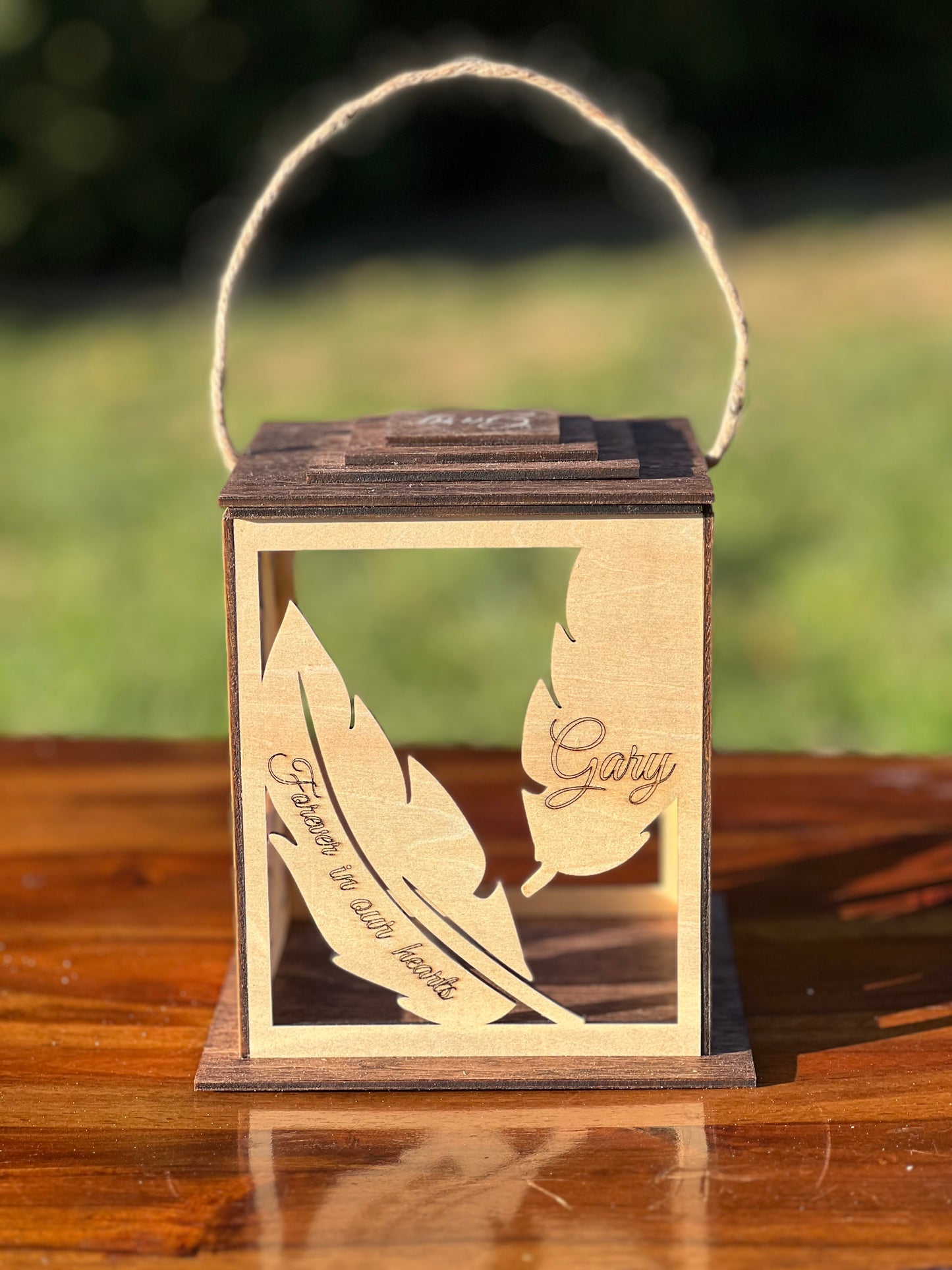 Wooden Memorial Lantern