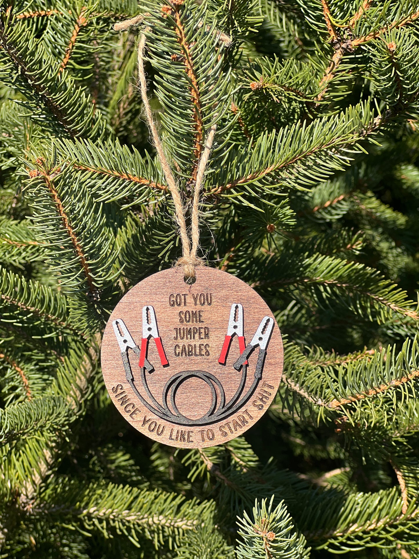 Jumper Cable Funny Ornament
