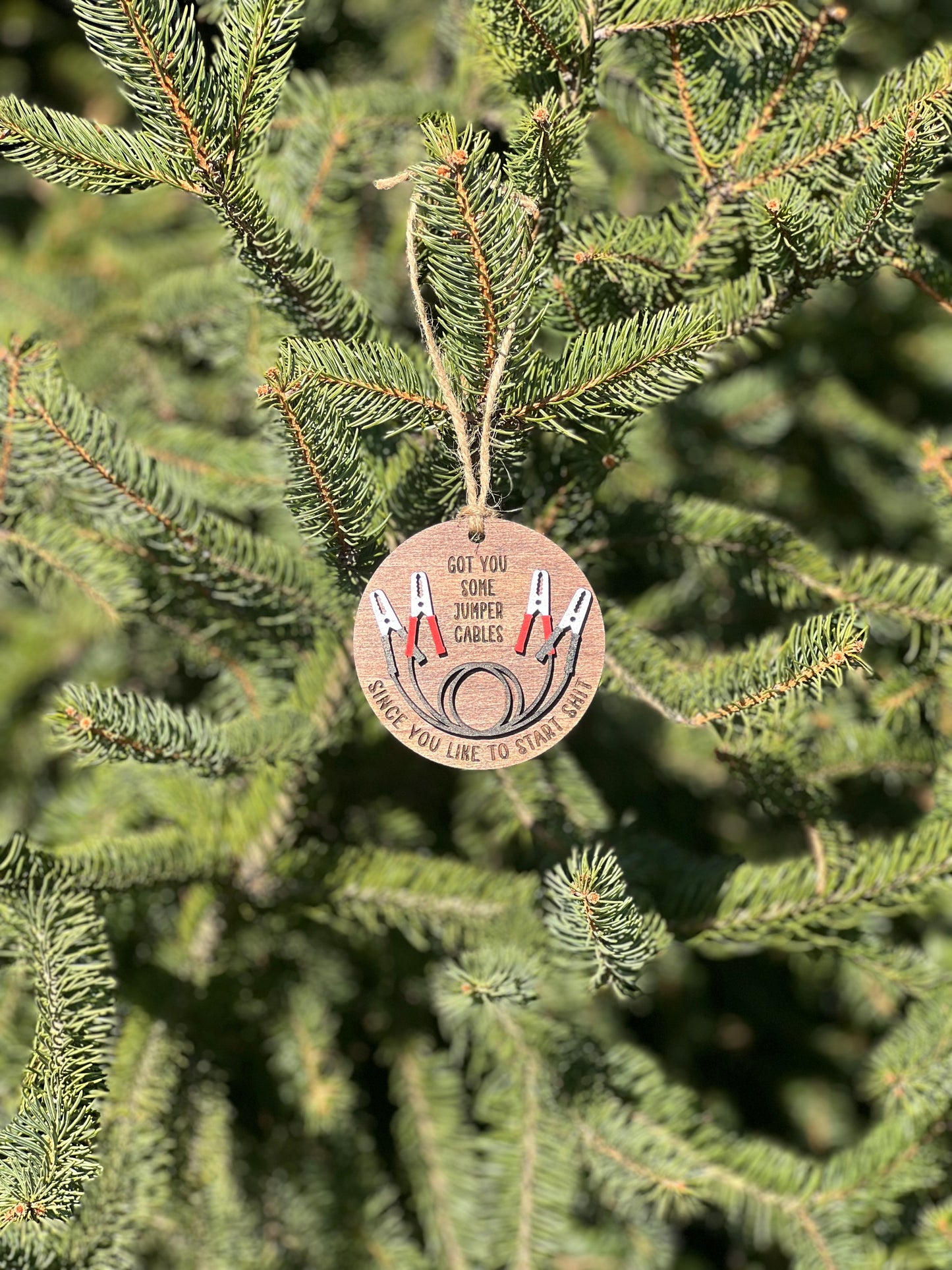 Jumper Cable Funny Ornament