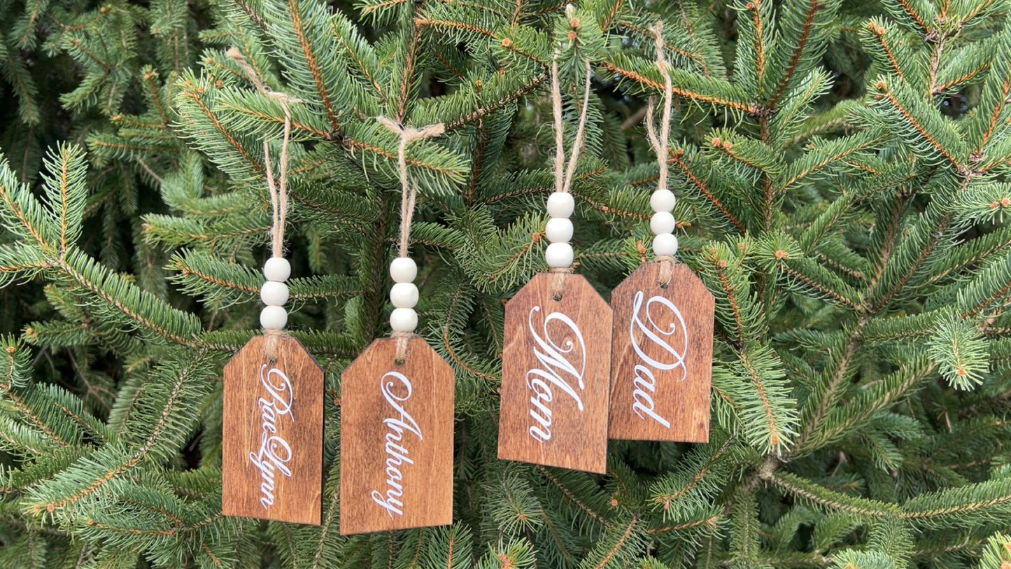 Wood Name Tags