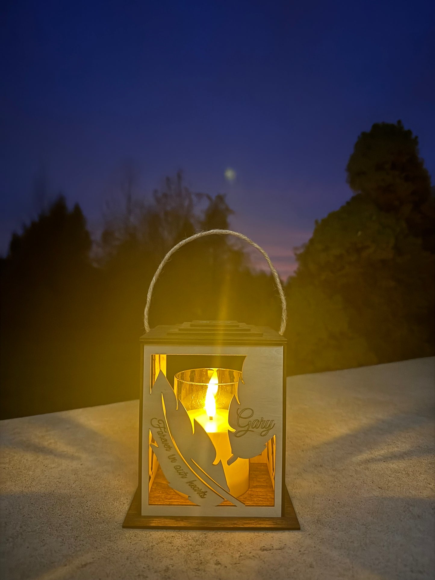 Wooden Memorial Lantern