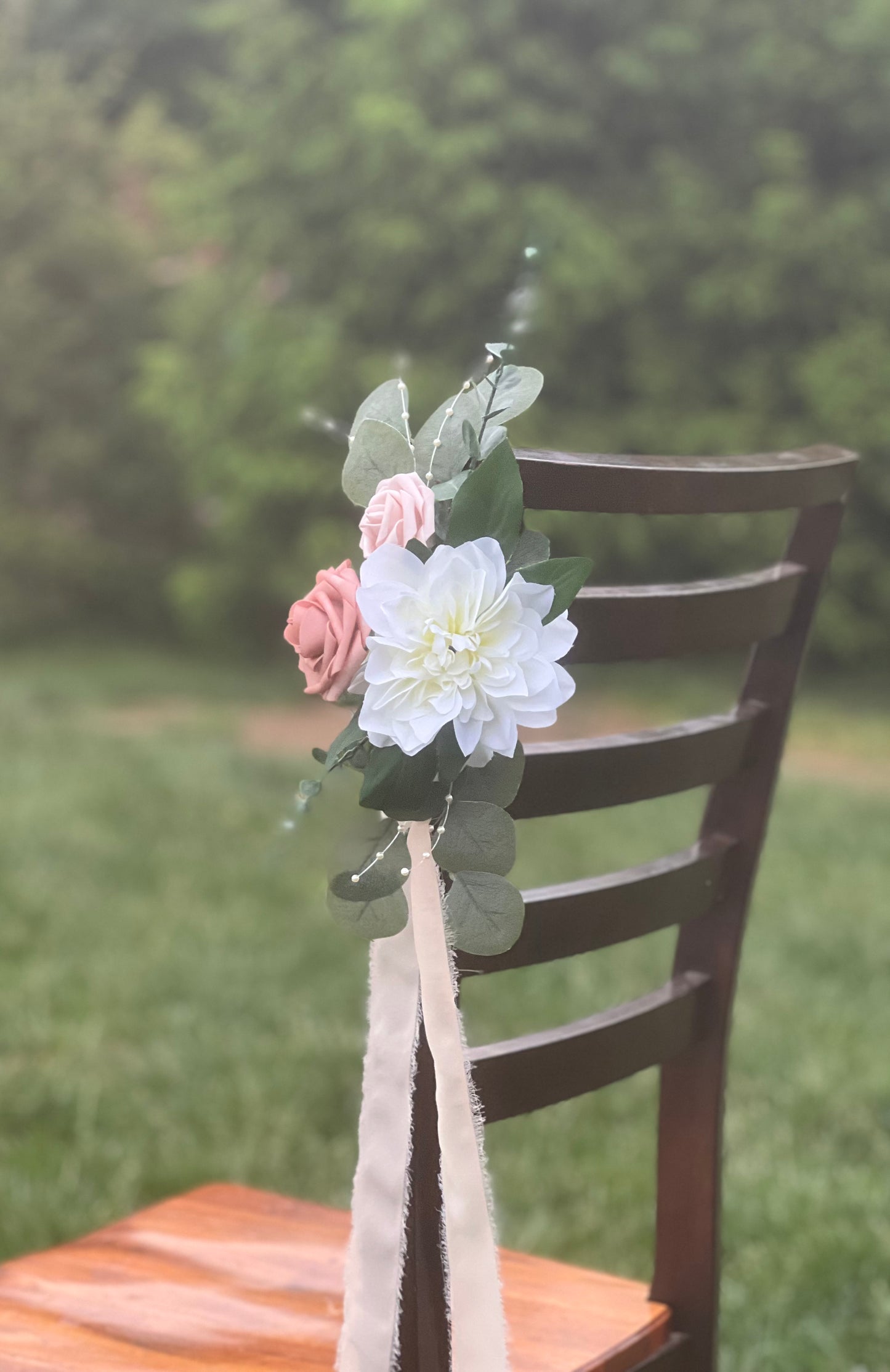 Dusty Pink Aisle Flowers