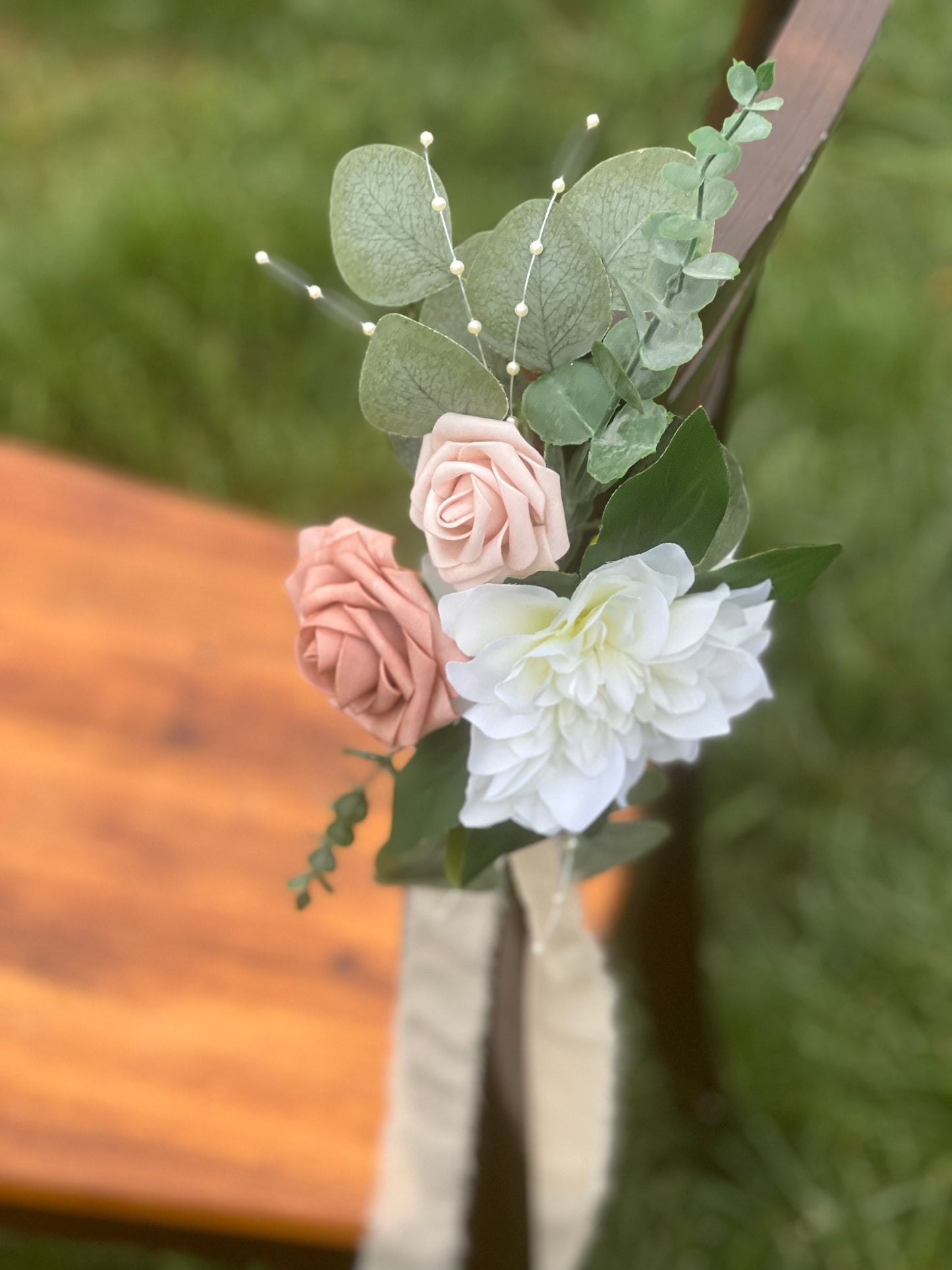 Dusty Pink Aisle Flowers