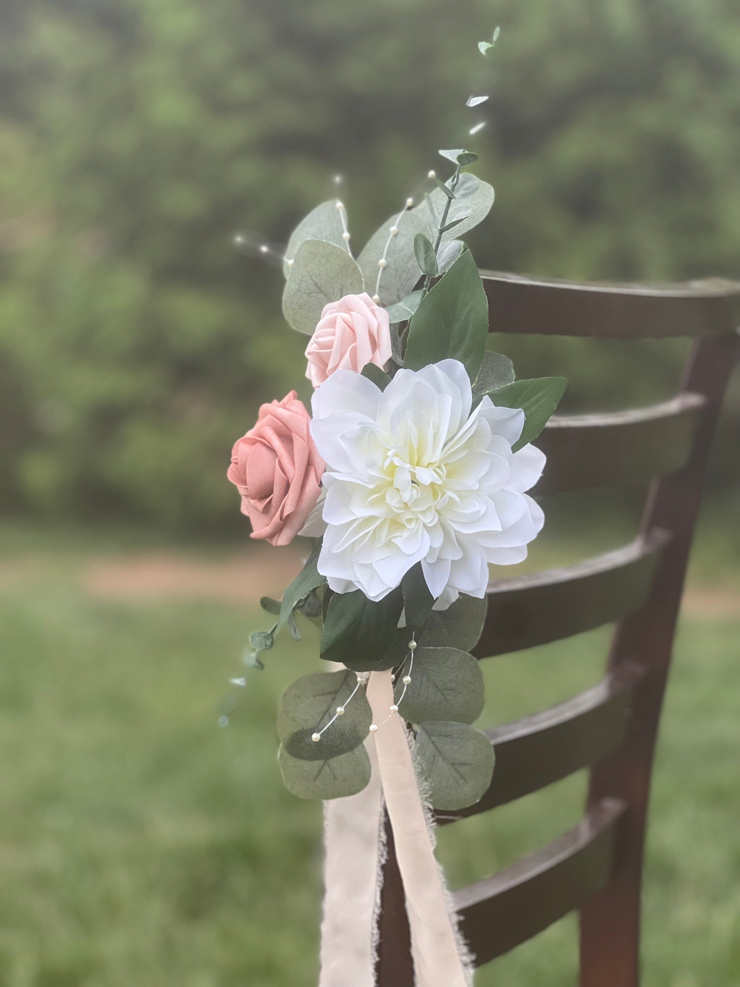 Dusty Pink Aisle Flowers