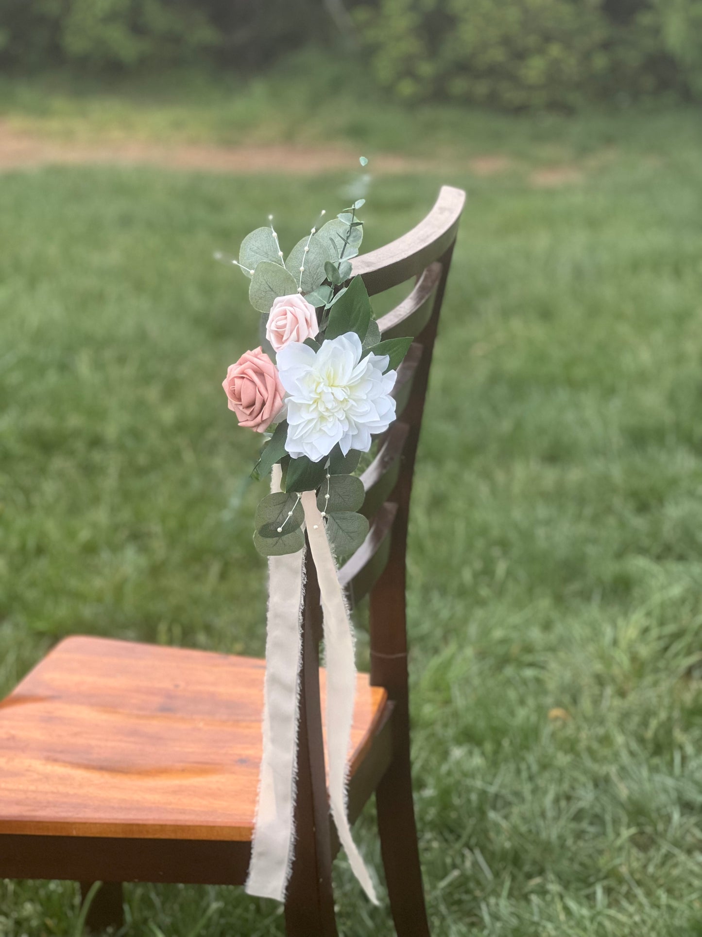 Dusty Pink Aisle Flowers