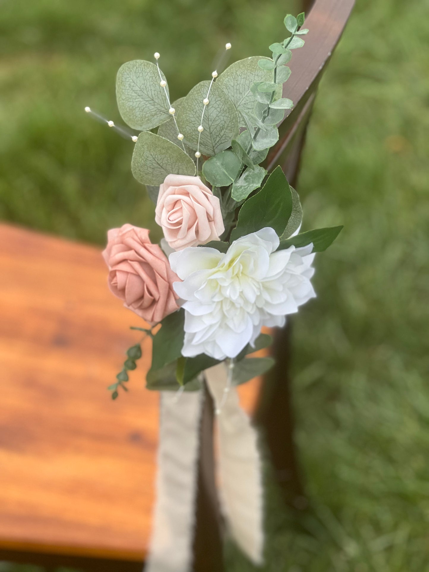 Dusty Pink Aisle Flowers