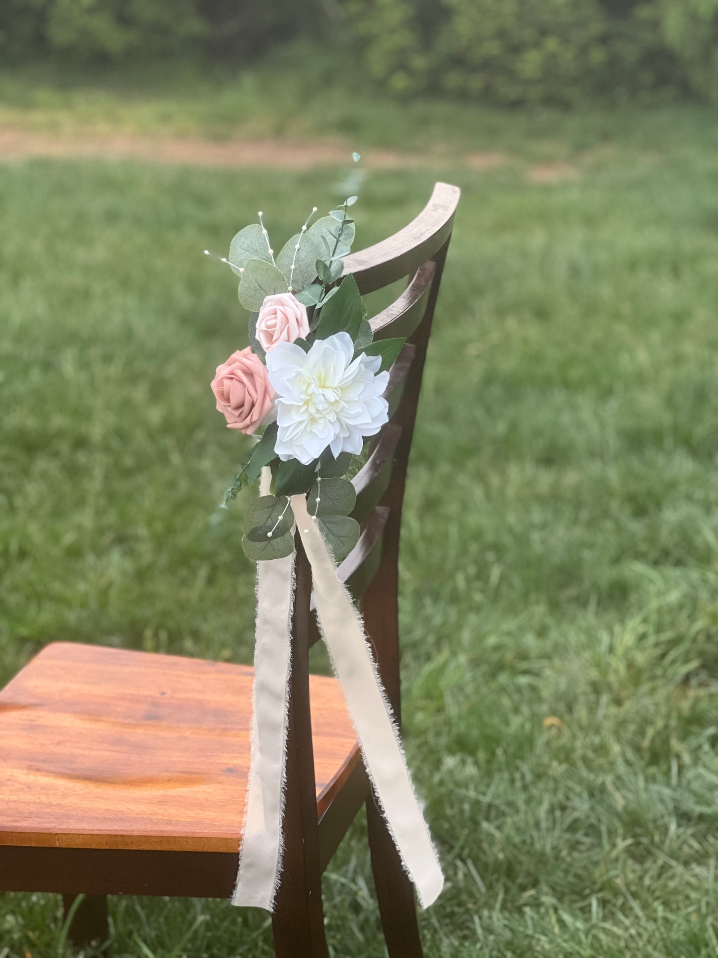 Dusty Pink Aisle Flowers