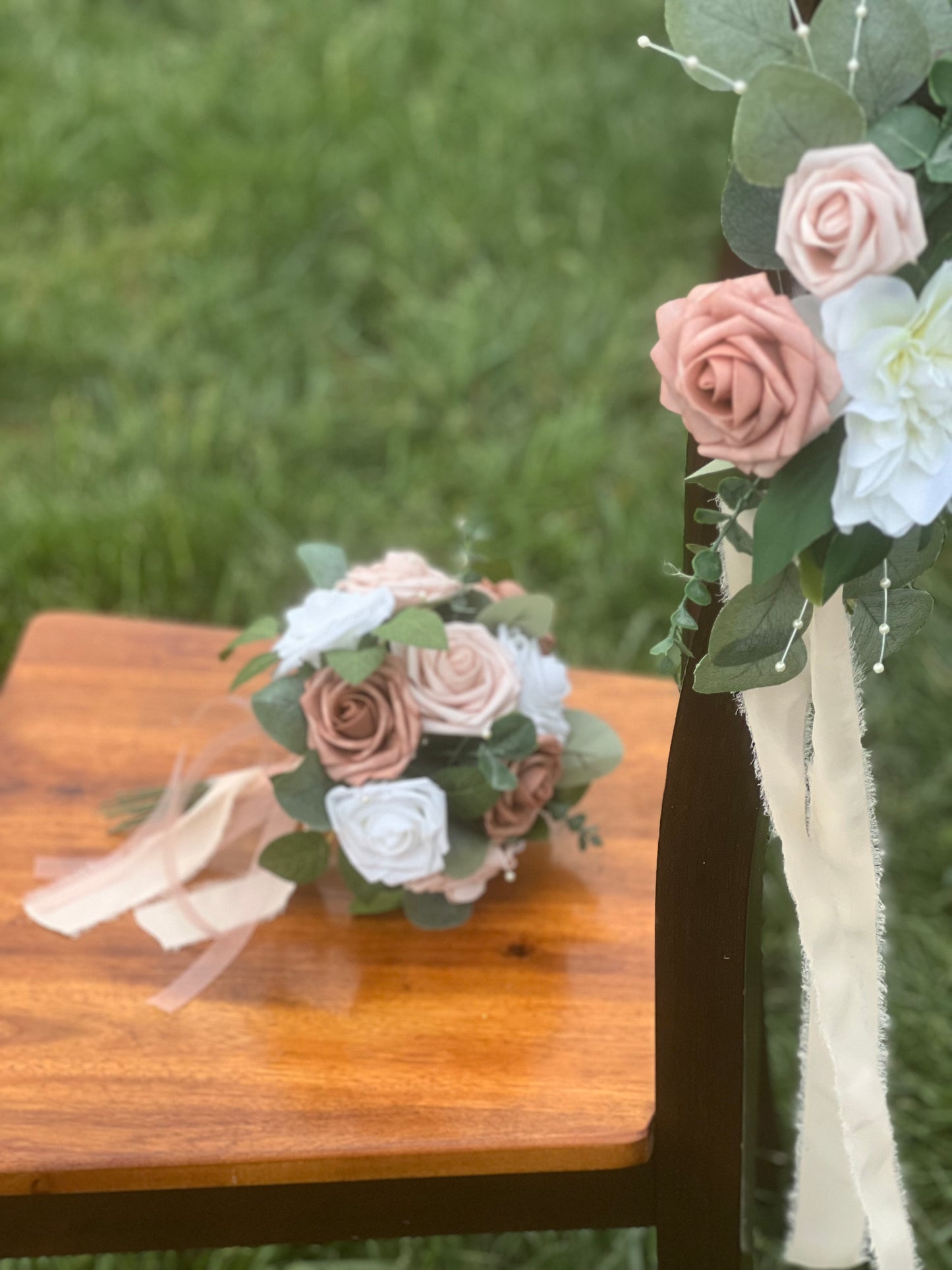 Dusty Pink Aisle Flowers