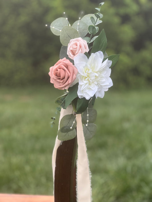 Dusty Pink Aisle Flowers