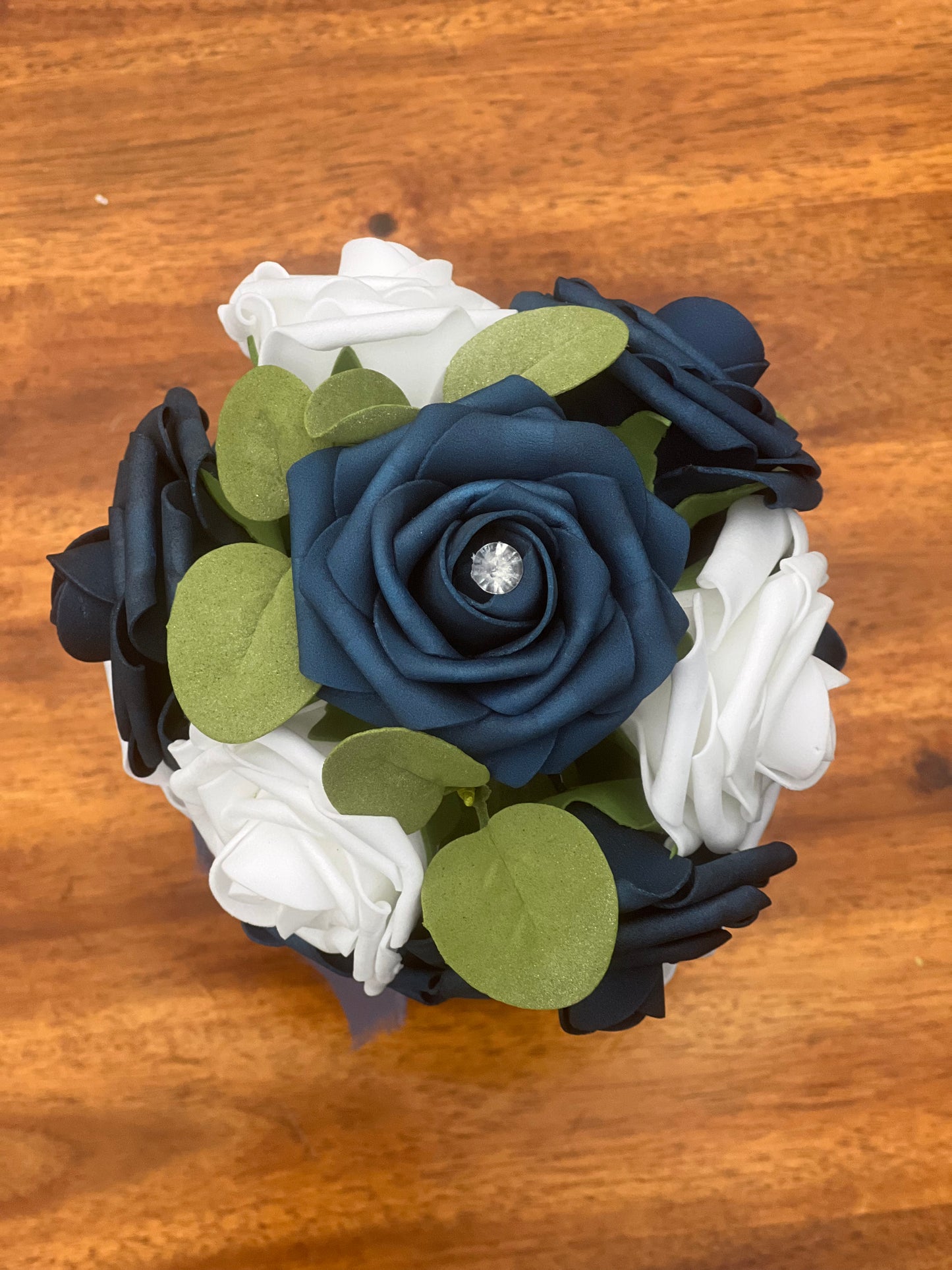 Navy Blue Topiary Centerpiece