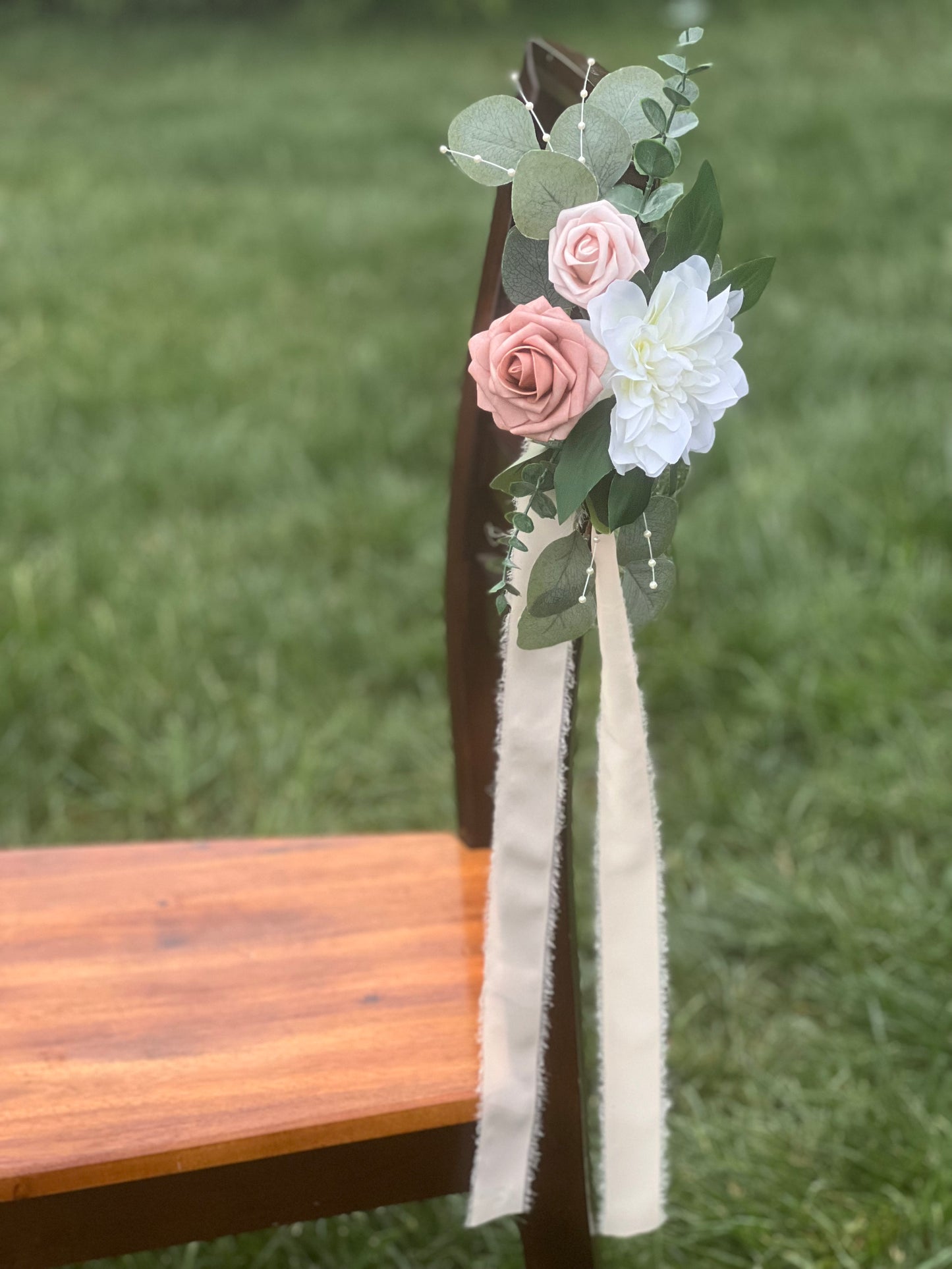 Dusty Pink Aisle Flowers