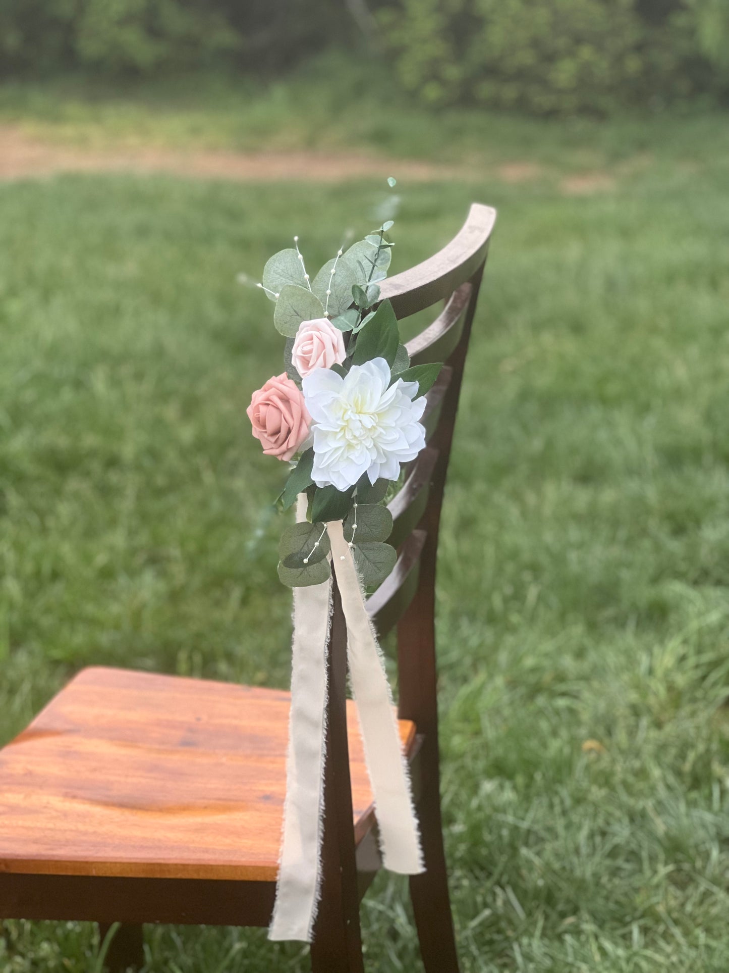 Dusty Pink Aisle Flowers