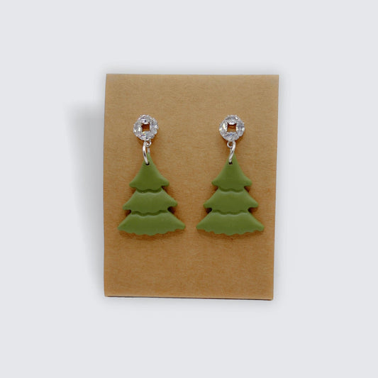 Layered Christmas Tree Earrings - KG Creations