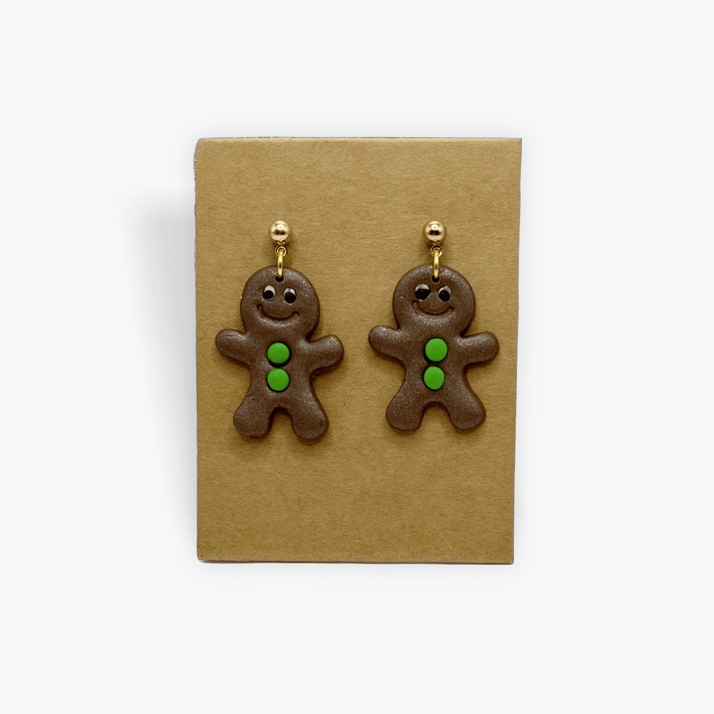 Gingerbread Man Earrings - KG Creations