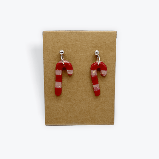 Candy Cane Earrings - KG Creations