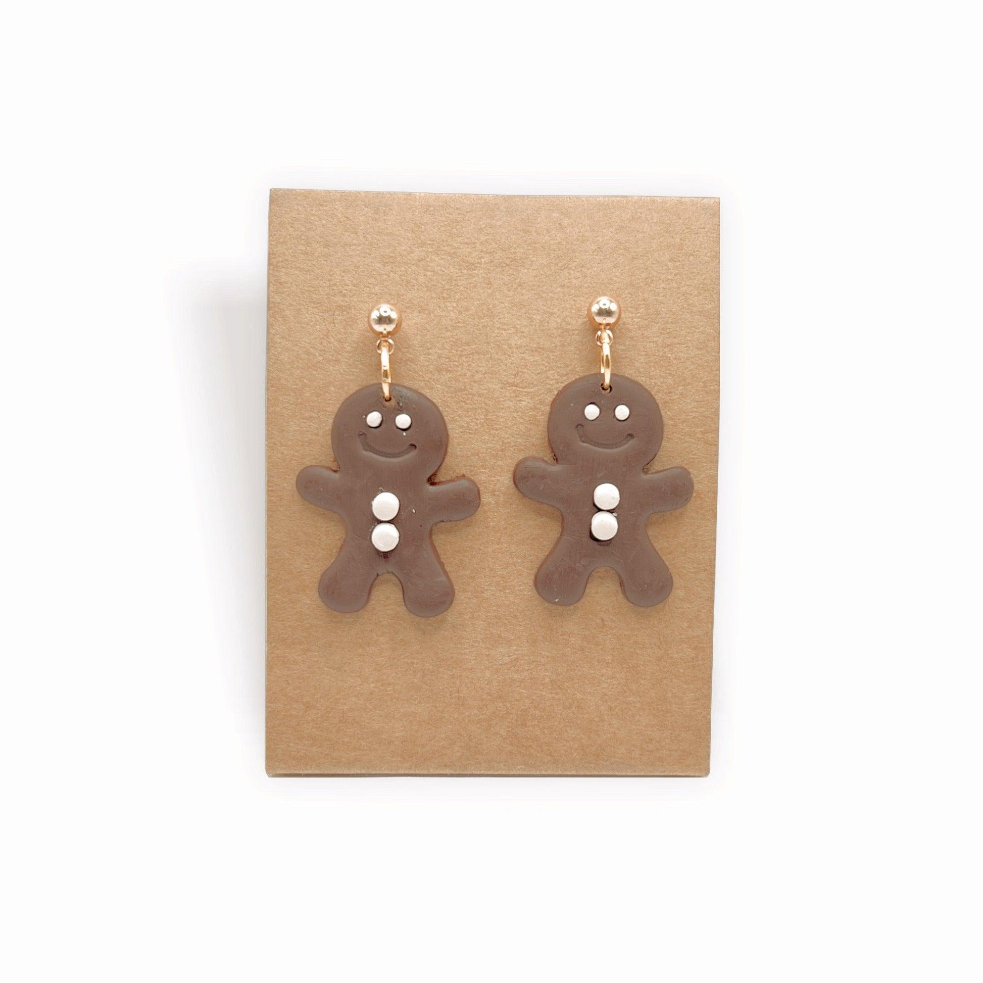 Gingerbread Man Earrings - KG Creations